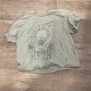 Sunflower Graphic Kids Tee - Green